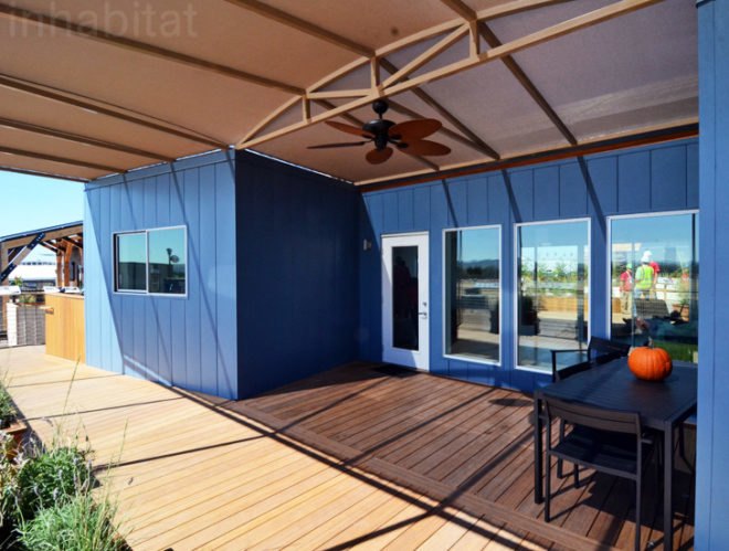 Radiant House, Santa Clara, Solar Decathlon, SD2013, DoE Solar Decathlon, Irvine, California, DoE Architecture Competition, green design, sustainable design, eco-design, solar power, clean tech, green tech, renewable energy, drought-resistant plants, bamboo, energy-efficiency, daylighting, Net Zero Energy, Prefabricated Solar Homes, Solar-powered prefab homes, architecture competition, EV charging station, ChargePoint EV Station, Photovoltaic Array, natural materials, recycled materials