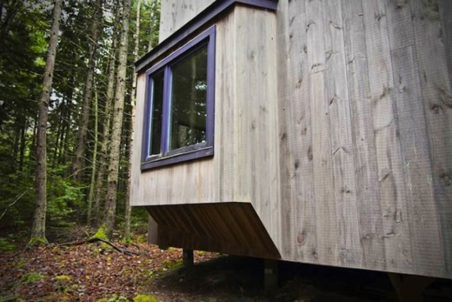 Petra Simmons Design, wooden cube, artist studio, Harpswell Studio, Maine, wooden shelter, Architecture, Tiny Homes, Green Materials, Daylighting, Botanical