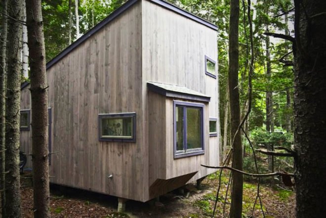 Petra Simmons Design, wooden cube, artist studio, Harpswell Studio, Maine, wooden shelter, Architecture, Tiny Homes, Green Materials, Daylighting, Botanical
