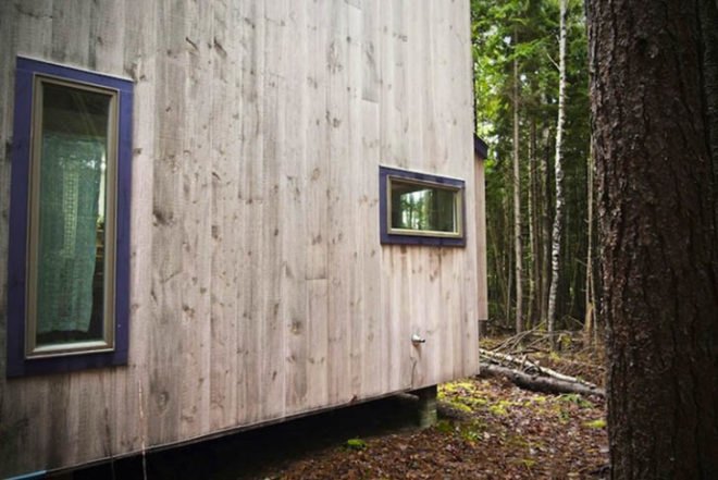 Petra Simmons Design, wooden cube, artist studio, Harpswell Studio, Maine, wooden shelter, Architecture, Tiny Homes, Green Materials, Daylighting, Botanical