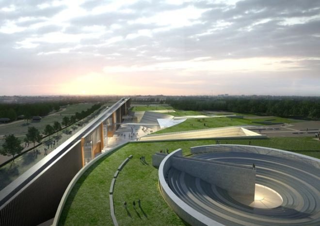 natural ventilation, solar-path CFD simulations, wind-path CFD simulations, Jeju island formation, Sky-Pond, Mother's Garden, Seulmundae Halmang Museum, story of Seulmundae Halmang, Jeju island mythology, Jeju island legends, Samoo Architects & Engineers, Jeju Stone Park,