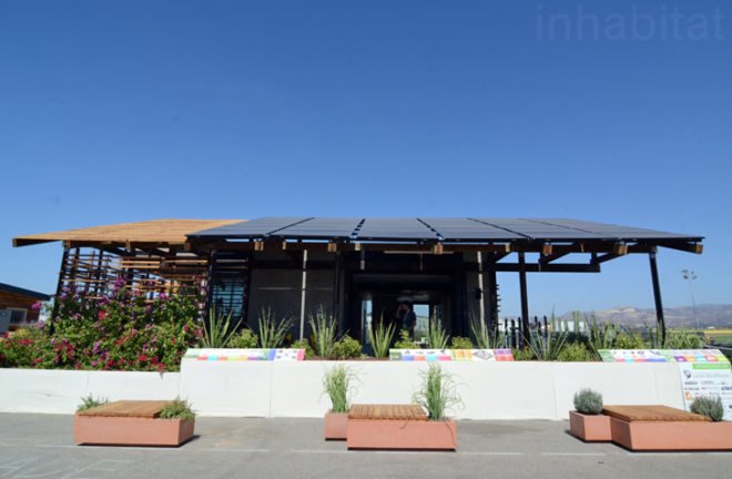 SHADE House, DoE Solar Decathlon, Department of Energy, intercollegiate architecture competition, ASUNM, Solar Decathlon, Solar Decathlon 2013, 2013 Solar Decathlon, DoE Solar Decathlon, green design, sustainable design, eco-design, Irvine, California, ASU, University of New Mexico, desert living, desert homes, prefab solar homes, solar-powered prefab home, PHX Renews, eco-design, solar energy, solar innovation, solar power, renewable energy, clean tech, green tech, rainwater capture, home cooled with melting ice, drought-resistant flora, DoE architecture competition