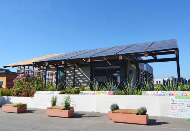 SHADE House, DoE Solar Decathlon, Department of Energy, intercollegiate architecture competition, ASUNM, Solar Decathlon, Solar Decathlon 2013, 2013 Solar Decathlon, DoE Solar Decathlon, green design, sustainable design, eco-design, Irvine, California, ASU, University of New Mexico, desert living, desert homes, prefab solar homes, solar-powered prefab home, PHX Renews, eco-design, solar energy, solar innovation, solar power, renewable energy, clean tech, green tech, rainwater capture, home cooled with melting ice, drought-resistant flora, DoE architecture competition