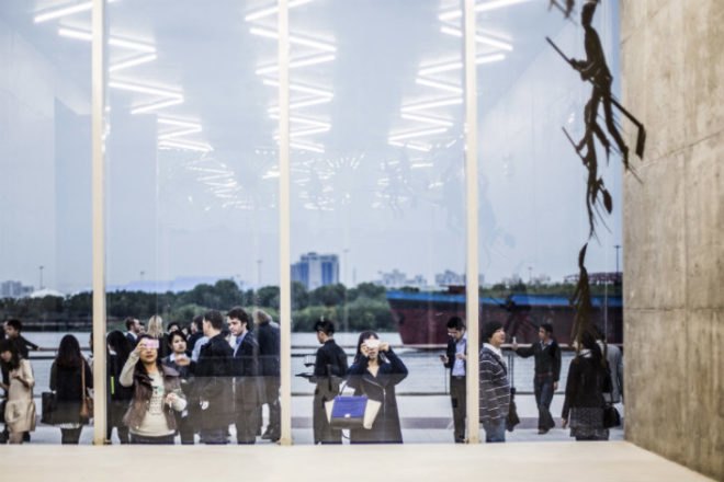 Shanghai West Bund Biennial, Schmidt Hammer Lassen, shanghai, temporary pavilion, pavilion, daylighting, art, architecture
