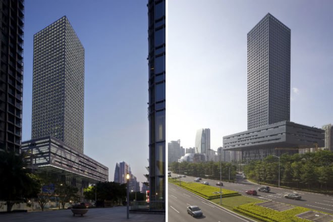 Shenzen Stock Exchange, OMA, shenzen, eco tower, green building, green tower, green roof, china,
