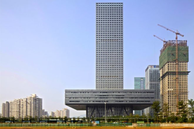 Shenzen Stock Exchange, OMA, shenzen, eco tower, green building, green tower, green roof, china,