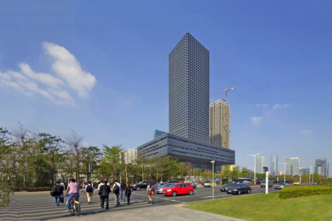 Shenzen Stock Exchange, OMA, shenzen, eco tower, green building, green tower, green roof, china,