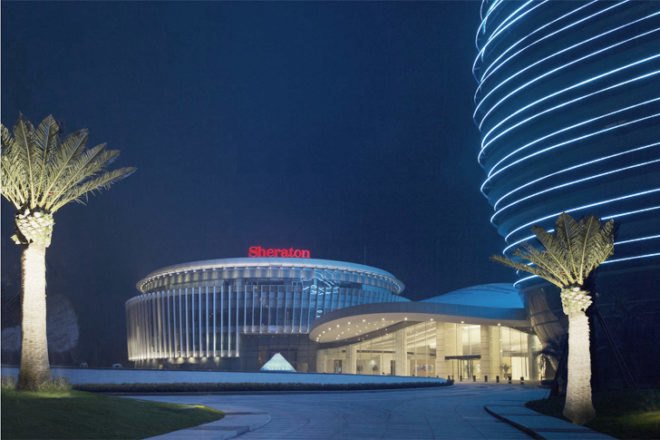 MAD Architects, Sheraton Huzhou Hot Spring Resort, Sheraton Resort China, Chinese architecture, resorts, hotel design, LED lights, LED facade, ring-shaped architecture, sustainable architecture, luxurious resorts China, China