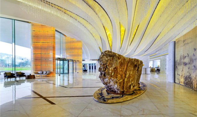 MAD Architects, Sheraton Huzhou Hot Spring Resort, Sheraton Resort China, Chinese architecture, resorts, hotel design, LED lights, LED facade, ring-shaped architecture, sustainable architecture, luxurious resorts China, China