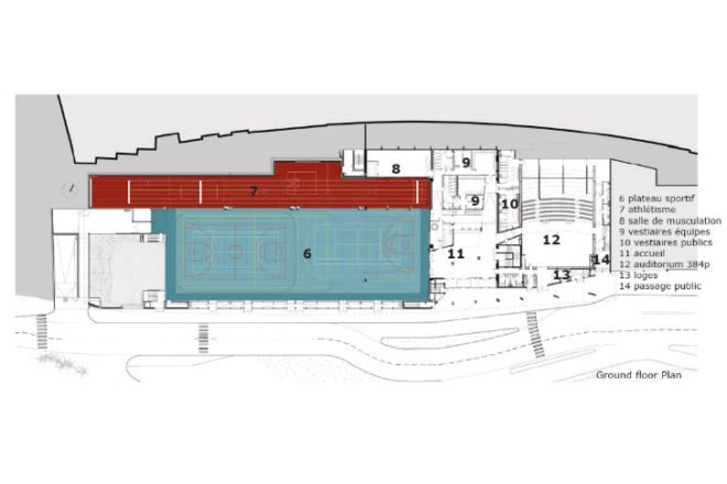 Tignespace, Atelier Plexus Architectes, SG Architecte, green roof, sports center, athletic center, tignes, france,