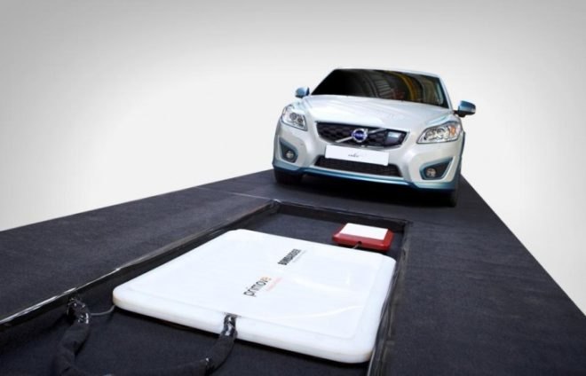 Volvo, Siemens, Inductive charging, electromagnetic field, electric vehicles, Volvo electric vehicles, cordless charging