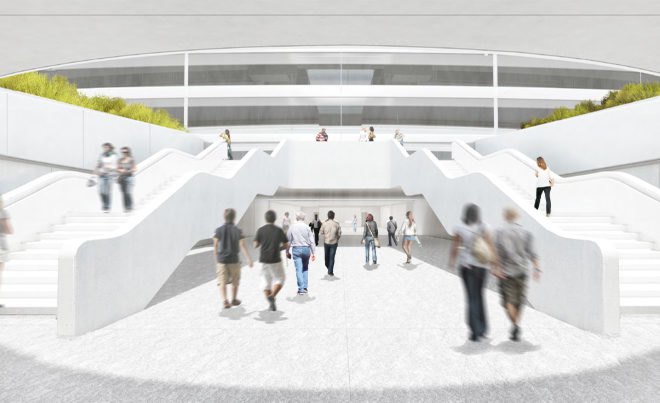 Apple Campus 2, Apple HQ Cupertino, Apple Spaceship Headquarters, Apple architecture, sustainable buildings, energy-efficient buildings, green masterplan Apple, Steve Jobs