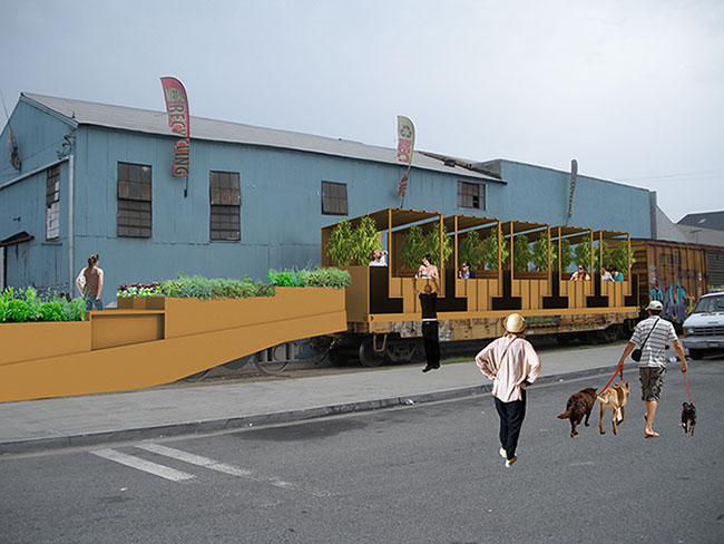 architecture Los Angeles, downtown Los Angeles, Los Angeles River, LA Arts District , June Street Architecture, Building Trust International’s PlayScapes Competition, urban renewal