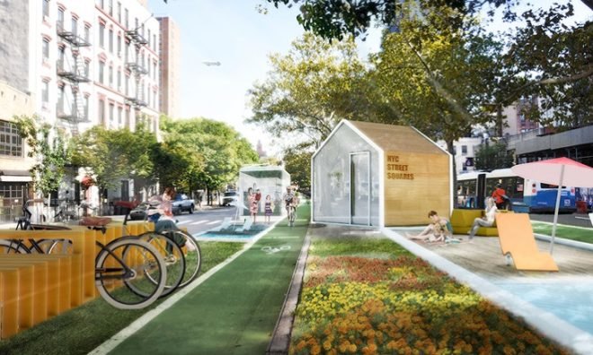 Gensler, Town Square Initiative, New York, parks, alternative energy, storm water management