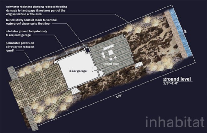 Mantella Amphibious Housing, re(Adapt), Adaptive Urban Habitats, Comprehensive Transition, Hard-Core, Shut Up the House, Flooding, 3C Competition, NYIT, ORLI, Operation Resilient Long Island, Austin Reed, Daniel Horn, Eric Smith, Matthew, Stoner, Clement Fabre, Dany Durand-Courchesne, Yong Yoo, Esperanza Lucia Huerta, Sustainable Housing, Rising Sea Level, Global Warming, Climate Change, New York, Long Island, TED Talk, metaResiliency, Hurricane Sandy, Architecture, Features, Flood Resilient Homes,