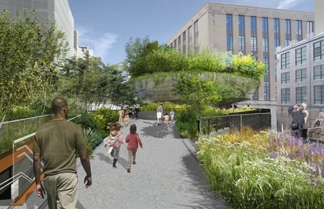 high line, high line spur, Friends of the High Line, James Corner Field Operations, Diller Scofidio + Renfro, hudson rail yard, elevated park, hudson river, native vegetation