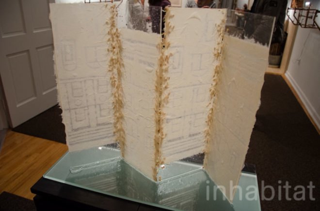 Harlem Roots, Casa Frela, Michelle Brody, Art, Sustainable Art, Recycled Paper, Plants, Wheat Grass, Bean Sprouts, Creating art with plants, Harlem, Harlem Brownstones, Union Square Grassman, Nutrition, Learning about healthy living, plant art