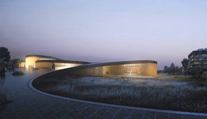 Cite du Corps Humain, BIG, Museum of the Human Body, montpellier, louvers, daylighting, green roof