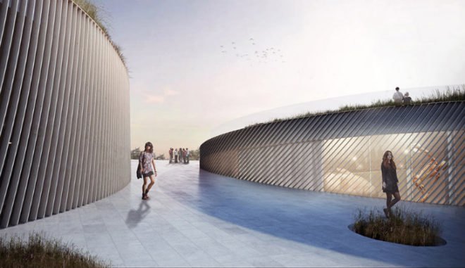 Cite du Corps Humain, BIG, Museum of the Human Body, montpellier, louvers, daylighting, green roof