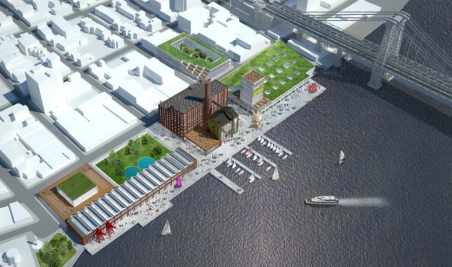Holm Architecture Office, Domino Culture Factory, HAO, green energy technologies, green energy, Two Trees Management Company, Green Space, Waterfront, Marina, Ferry Stops, Boardwalk, Geothermal, Wave Energy, Wind Energy, Photovoltaic, Green Roof, Geothermal Energy, Dominos Sugar Redevelopment Plans, SHoP Architects, Affordable Housing, Public Space, Museum, Mixed Use Spaces, Where is the New Domino Sugar Building, Historic Domino Sugar Factory, New York Landmarks, Williamsburg, Gentrification in Williamsburg,