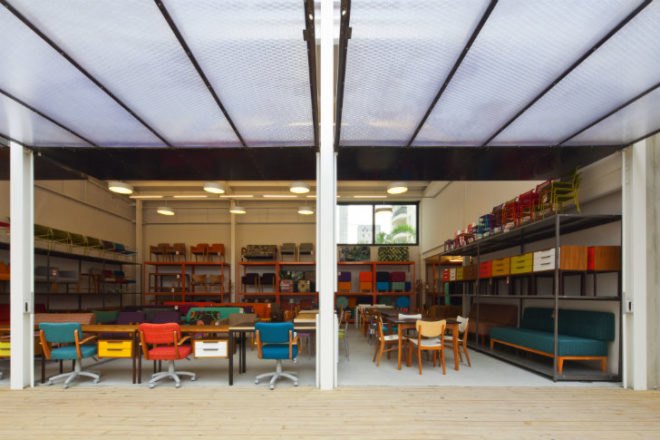 Fernando Jaeger Store, Superlimao Studio, São Paulo, green renovation, furniture, store, adaptive reuse, green furniture