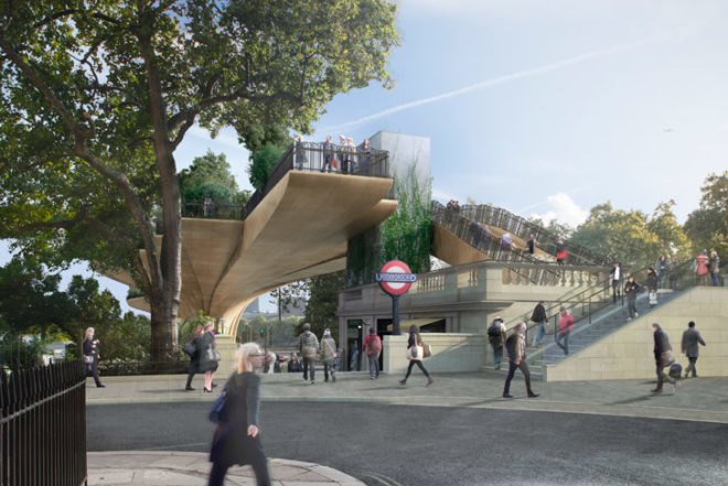 green bridge london, southbank london, thomas heatherwick green bridge, landscape architecture london, green design london, new london park, arup green bridge london, arup london