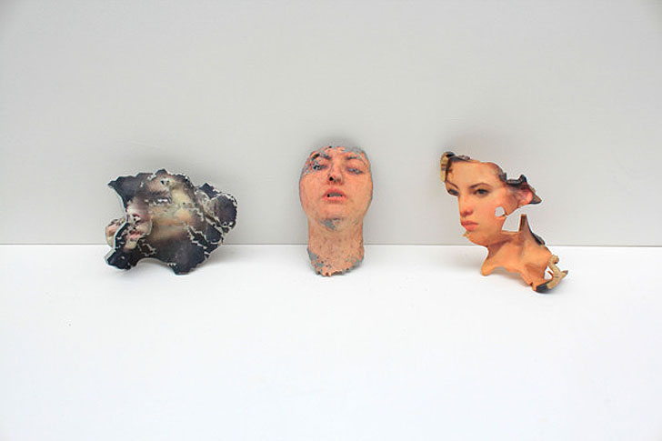 green design, eco design, sustainable design, Lorna Barnshaw, 3d printed face, 3d scanned face, 3d printed art, 123d Catch, Cubify