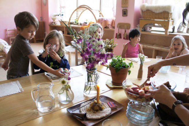 Eating Together, New Amsterdam School Kindergarten