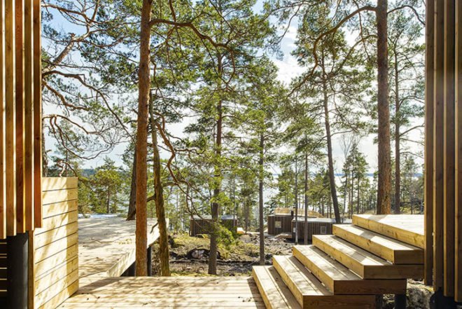 Sandell Sandberg, Timraro Vacation House, Sweden house, house on stilts, local wood, Swedish architecture, Architecture, daylighting, Green Materials,