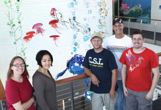 Sayaka Ganz, recycled materials, green design, sustainable design, eco art, reclaimed materials, recycled plastic, beach plastic, ocean plastic, water issues, water, environmental art