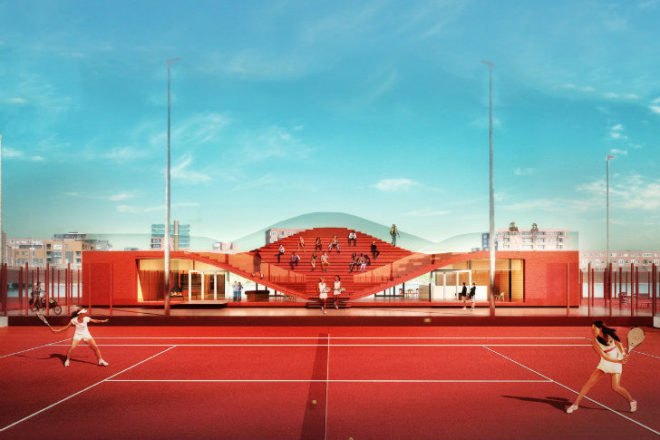 The Couch, MVRDV, ijburg, tennisclub ijburg, energy efficient design, amsterdam, tennis club