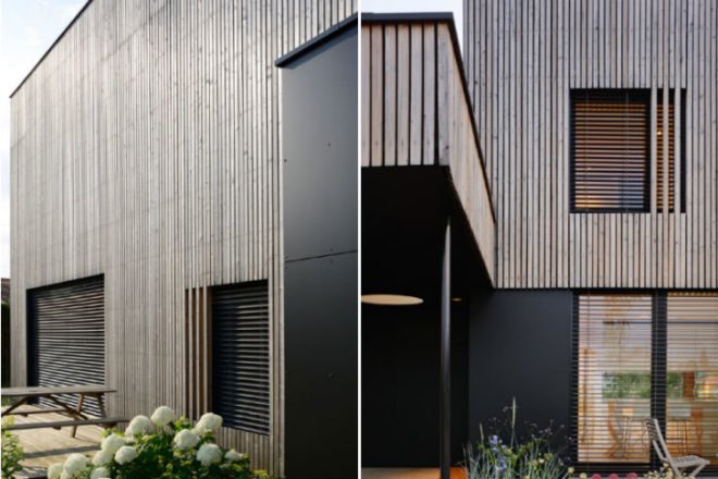 Villa B, tectoniques architectes, bioclimatic house, eco house, energy efficient house, sedum roof