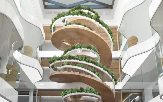 green design, eco design, sustainable design, Paul Cocksedge, Living Staircase, vertical garden, Ampersand London, living garden