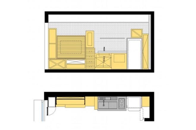Apt 1211, Alan Chu Arquitectos, micro apartment, São Paulo, Brazil, tiny apartment, tiny home, apartment 1211