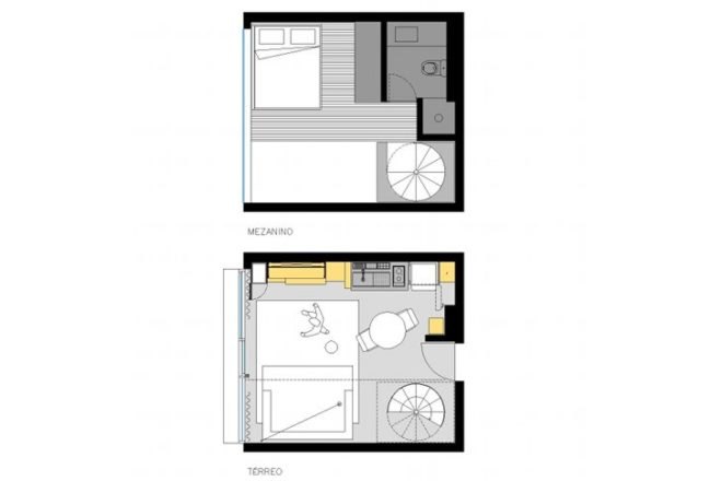 Apt 1211, Alan Chu Arquitectos, micro apartment, São Paulo, Brazil, tiny apartment, tiny home, apartment 1211