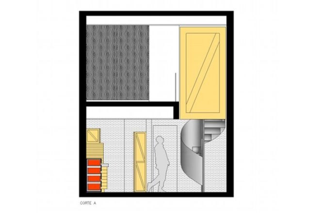 Apt 1211, Alan Chu Arquitectos, micro apartment, São Paulo, Brazil, tiny apartment, tiny home, apartment 1211