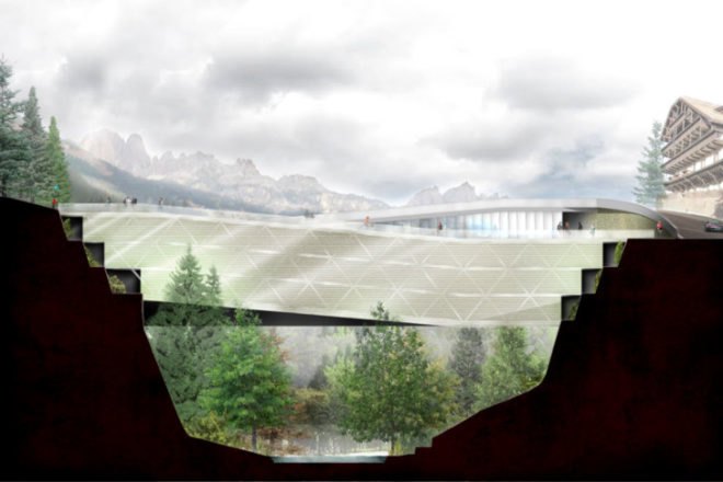 Bridge as a Carpark, Angelo Salamone, bridge carpark, parking garage, moena, italy, rossella di bari