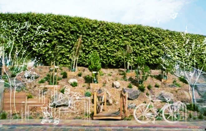 1 Burrows Pocket Park, Lincoln Reimagine Project, San Francisco, urban design, green design, sustainable design, pocket park, park, rebar, architectural digest, architecture for humanity, jason jagel, portola, burrows street, green building, sustainable building, public space