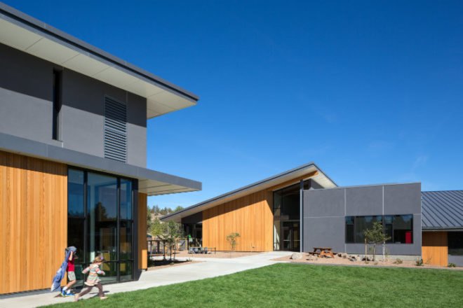 Cascades Academy, Bend, Oregon, Hennebery Eddy Architects, eco school, green school, geothermal