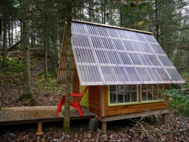 Derek Deek Diedricksen, The Rock Bottom Cabin, tiny homes, repurposed building materials, off the grid homes, sustainable building, vermont tiny cabin,