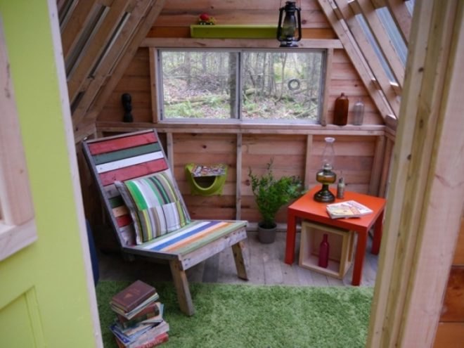 Derek Deek Diedricksen, The Rock Bottom Cabin, tiny homes, repurposed building materials, off the grid homes, sustainable building, vermont tiny cabin,