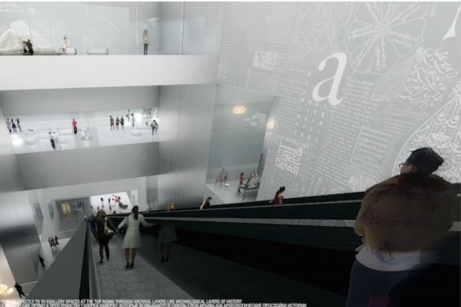 Heneghan Peng Architects, National Center for Contemporary Arts, art museum, contemporary art, russian contemporary art, NCCA, Khodynskoe Pole, stacked and cantilevered architecture, airfield history, russian art