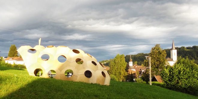 Pavilion for one Summer, wooden pavilion Alberschwende, wooden pavilion Austria, University of Innsbruck, Austrian architecture, architecture school Innsbruck. parametric design, parametric modeling, Rhino plug-in, Karamba 3d, Manuel Fabian Hartmann, pavilion design