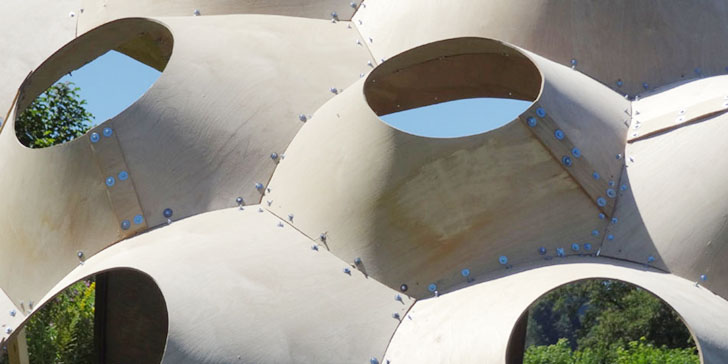 Pavilion for one Summer, wooden pavilion Alberschwende, wooden pavilion Austria, University of Innsbruck, Austrian architecture, architecture school Innsbruck. parametric design, parametric modeling, Rhino plug-in, Karamba 3d, Manuel Fabian Hartmann, pavilion design
