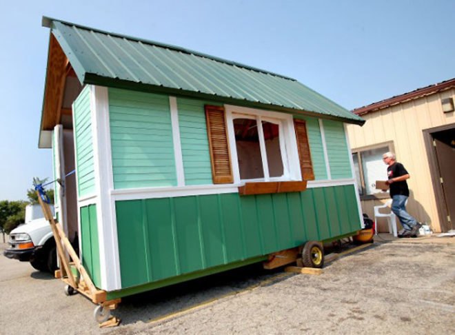 Occupy Madison Tiny Home, Tiny houses, small houses, houses for homeless, humanitarian design, recycled building materials, repurposed materials, reclamed wood homes, winsconsin tiny homes, Madison Tiny Homes