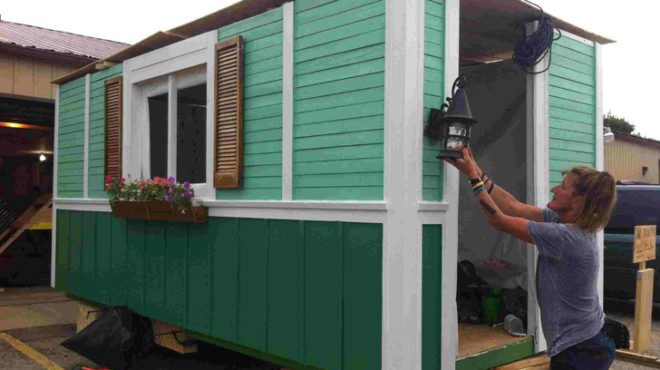 Occupy Madison Tiny Home, Tiny houses, small houses, houses for homeless, humanitarian design, recycled building materials, repurposed materials, reclamed wood homes, winsconsin tiny homes, Madison Tiny Homes