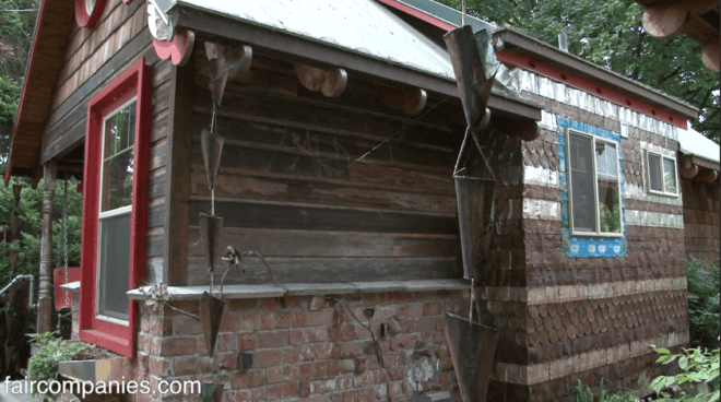 Portland houses, Portland architecture, Tiny Homes in Portland, Micro homes, micro-houses, upcycled architecture, green building, reclaimed materials, Trader Joe's, wine cellar, upcycled wallpaper, upcycled siding