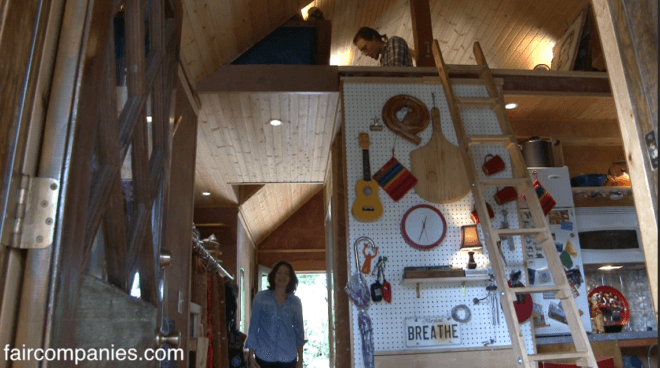 Portland houses, Portland architecture, Tiny Homes in Portland, Micro homes, micro-houses, upcycled architecture, green building, reclaimed materials, Trader Joe's, wine cellar, upcycled wallpaper, upcycled siding
