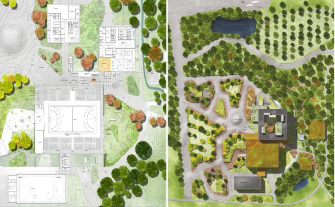 Skanderborg, Sports and Administration Centre, Schmidt Hammer Lassen, living walls, green walls, vertical garden
