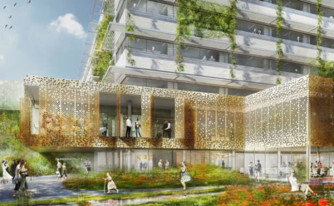 Skanderborg, Sports and Administration Centre, Schmidt Hammer Lassen, living walls, green walls, vertical garden